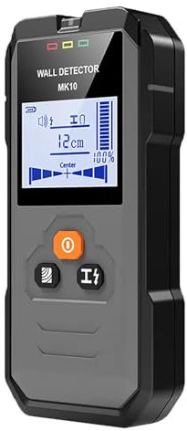 PODEC Rilevatore di Perni Accurato, Rilevatore di Tubi per Scanner di Cavi Elettrici, Spegnimento Automatico in 5 Minuti E Lettura su Display LCD a LED, per Alluminio/Legno di Rame, ECC.