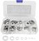Kzouenzu Arandelas Planas, Surtido De Arandelas De Acero Inoxidable,Práctica Caja De Plástico, Para Tornillos Pernos Sujetadores Fontanería - M2/M2.5/M3/M4/M5/M6/M8/M10