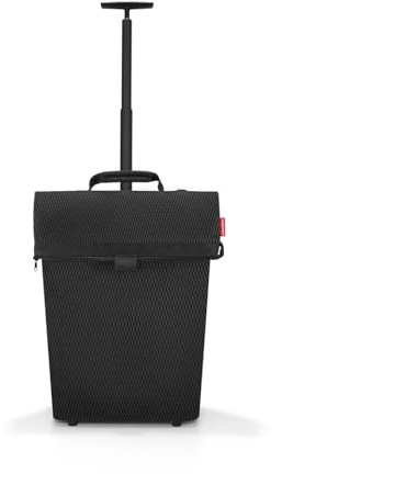reisenthel Trolley M mesh Black – Tragbarer Einkaufstrolley mit stabilem Aluminiumrahmen – Aus wasserabweisendem Material