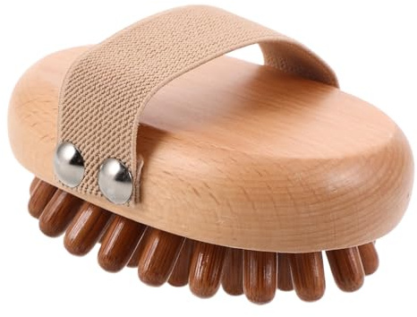 HONMEET Holz massagebürste mit Luftkissen Multipunktige Meridiane stimulation Sanfte Polsterung für Ganzkörpermassage Geeignet für Rücken Beine und Füße Effektives Akupressur tool aus