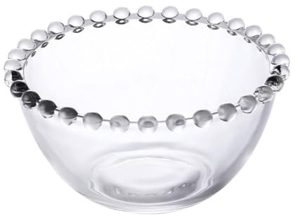 VANZACK 1pezzi Ciotola di Vetro Trasparente da Cucina Piatto da Dessert in Vetro Stoviglie per Servire Dolci e Frutta