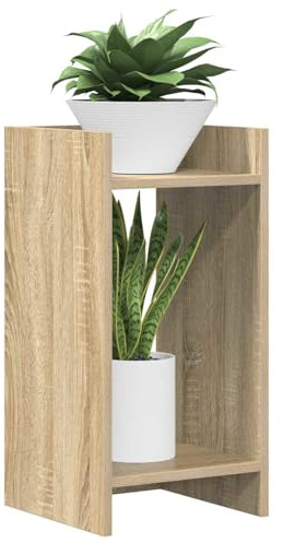 vidaXL Supporto per piante 2 pz Rovere Sonoma 30 x 30 x 60 cm