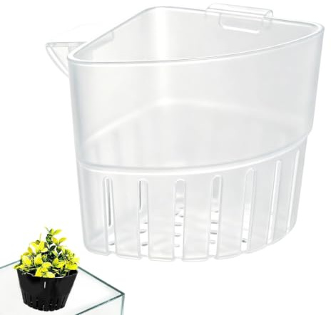 Cesta para Plantas De Acuario Maceta Flotante Esquinera para Plantas | Maceta Acuapónica de Esquina para Hogar Salón Dormitorio Oficina Apartamento Residencia Agua Salada