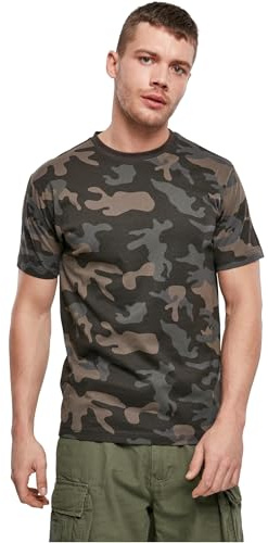 Brandit T-shirt, Camiseta Hombre, Darkcamo, M