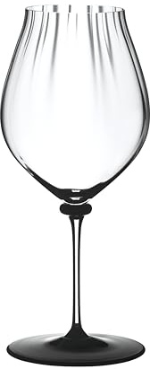 RIEDEL Fatto A Mano Performance Pinot Noir - Schwarze Bodenplatte - Einzelpackung, Weinglas, Kristallglas, Spülmaschinenfest - 4884/67N