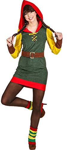NET TOYS Hinreißendes Zwergen-Kostüm für Damen - Grün 40 (M) - Märchenhaftes Frauen-Outfit Weihnachts-Wichtel - Bestens geeignet für Fasching & Karneval