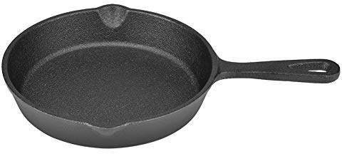 Sartén de Hierro Fundido Vintage Antiadherente, Curado Y Con Mangos, para Inducción Horno Plancha Gas (16cm)
