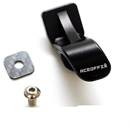 ACEOFFIX Faltbarer Fahrradgabelhaken, ultraleichte Legierung, L-Typ, verwendet für Brompton, Faltrad, BMX-Teile, 13 g, Schnalle, Vorderrad, Vorderrad, Aluminiumlegierung, L-Haken (schwarz)