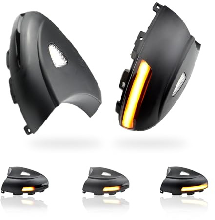 MKptopia Feu clignotant dynamique rétroviseur latéral lumière séquentielle Compatible avec V-W Ti-guan MK1 Sk-oda Shar-an 2012-2015-jaune
