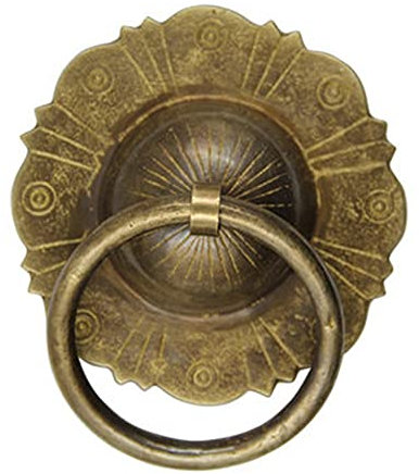 DMDUYUFNG Türklopfer, Vintage Metall Messing Torklopfer Antik Massivem Ausführungen Türschnalle Landhausstil Hardware Zubehör Ideal Für Haustür Garten,C-8cmindiameter