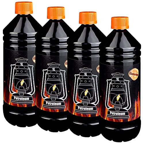 Petroleum für Petroleumheizung Petroleumofen Petroleumlampe Petroleumlampen Kamin Heizung Kerosin Reiniger Lampe Lampen Petrolium 4 Liter Flameup