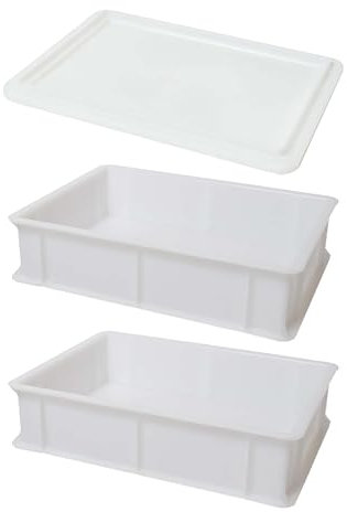 genus dei Dei - Due scatole per pizza e pane | Contenitore per impastare | Scatola per pasta | Due scatole da 30 x 40 x 10 cm + 1 coperchio