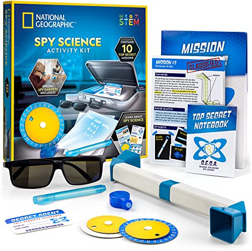 Blue Marble National Geographic Spy Science Kit - Kids' Detective Activity Set with 10 Secret Missions and Spy Gadgets