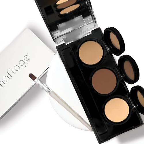 DERMAFLAGE deckung+ Make-up für Rosacea und Rötungen mit Creme | Rosacea-Creme zur Linderung von Rötungen für das Gesicht plus vollständig deckendes Anti-Rötungs-Make-up (mittel)