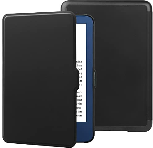 HGWALP Hülle für New Amazon Kindle 6 (11th Generation,2024/2021 Release), Folio Ultra Slim PU Leder Hülle mit Auto Sleep/Wake, Schutzhülle für Kindle 2024 6 Zoll-Black