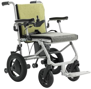 Carrozzine elettriche Sedia a rotelle elettrica pieghevole, sedie a rotelle facili da usare per adulti Sedia elettrica pieghevole leggera per viaggi all'aperto