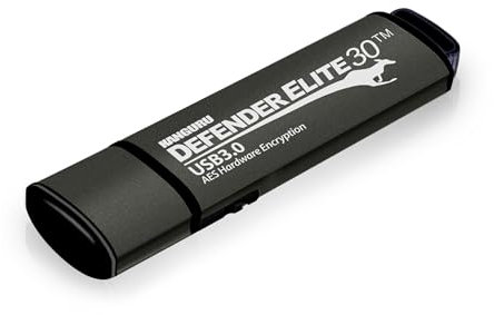 Kanguru Defender Elite30 – 512 GB Hardware Encrypted Flash Drive - Physical Write Protect Switch – SuperSpeed USB 3.0