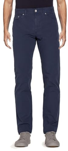 VEQUÈ Pantalone Uomo Estivo Cotone Leggero Elasticizzato Jeans Regular Fit 5 Tasche (IT, Numero, 54, Regular, Regular, Blu)
