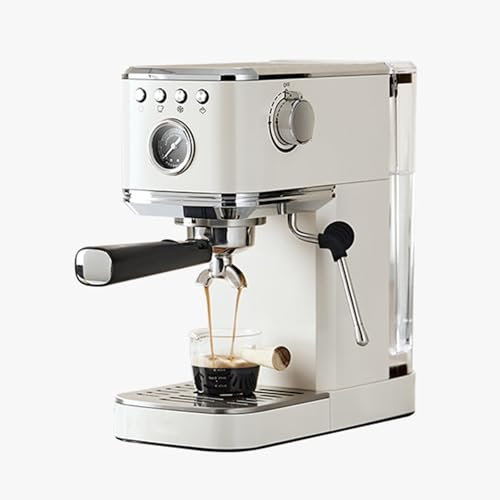 HmLotd Small Mini Espresso Semi-Automatic Home Coffee with 360° Turning Stainless Steel Steam Pipe Easy Cleaning for Espresso/Drip/Percolator/French Press/American