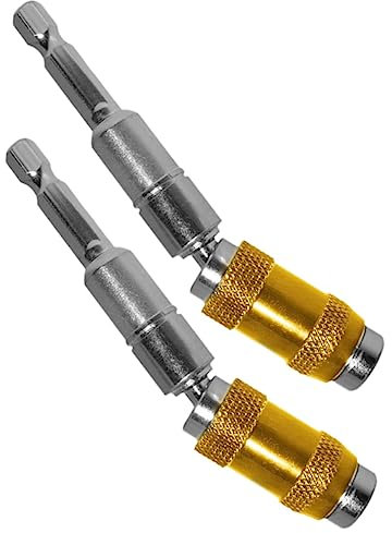 Yardenfun 2pcs Shank Drill Bits Extension Magnetic Pivot Drill Bit Holder Tip Holder