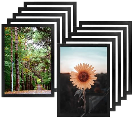 VVHFXD Confezione da 10 cornici magnetiche, cornici A5 per pittura con diamanti, cornici artistiche con diamanti neri, autoadesive con chiusura magnetica, cornici per quadri con pittura con diamanti