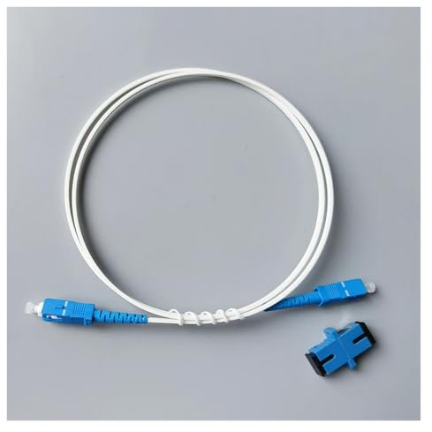 Câble à fibre optique Câble de raccordement à fibres optiques d'intérieur FTTH monomode Simplex, cordon de raccordement SC/UPC-SC/UPC 1m/2m/3m for Modem Internert Cavalier fibre optique(1MUPC With Ada