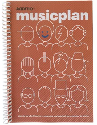 ADDITIO - Agenda de música MUSICPLAN para alumnos, docentes y familias | 96 páginas | Tamaño 15 x 21 | Papel ecológico | Espiral | Rojo | Azul | Castellano |