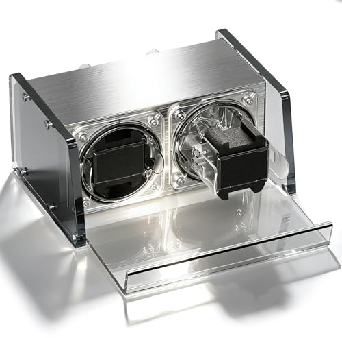 Watch Winder Smith Uhrenbeweger Mit 12-Punkt-Positionieranschlag - für 2 Uhren - für großen Herren Automatikuhren
