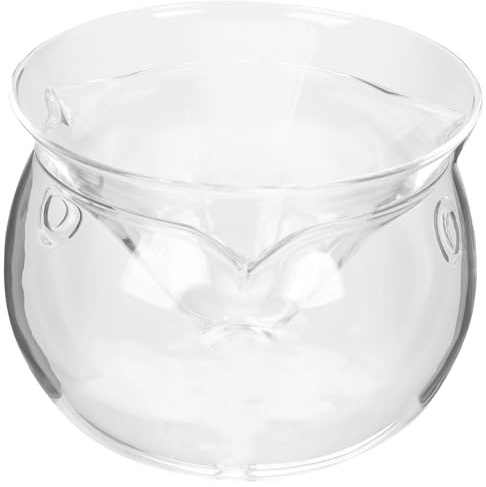 TOPPERFUN Glass Cocktail Salad Bowl Set Ice Chamber, Decorative Dessert and Household Serving Bowls for Bar and Party Use, Small Novelty Dry Ice Container