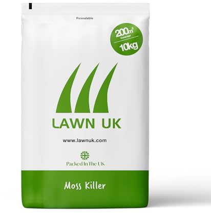 Lawn UK Mosskiller - 10kg - 200sqm Coverage - Iron Sulphate Lawn Tonic | Iron Sulphate Lawn Tonic for Effective Moss Control
