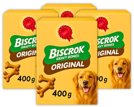 Biscrok Gravy Bones 400g - Pack of 2 - Original Dog Treats for Strong Bones - Crunchy Dog Biscuits with Delicious Gravy Coating - Ideal for Treating - Rewarding and Training - Homora (Pack of 2)