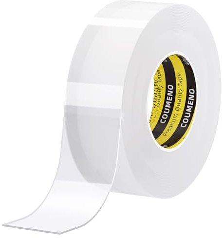 COUMENO Selbstklebendes Wasserdichtes Dichtungsband, 35mm x 10m, 0,5mm dick | Transparentes Sturmschutz-Dichtungsband für Fenster/Türen, Rückstandslos, Wasserdichtes Klebeband für Fugen in Küche & Bad.