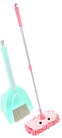 PartyKindom Boys and Girls Broom Set Dustpan and Mop for Boy Girl Play Toy Cleaning for Year Old for Indoor Sweeping and Cleaning Activities