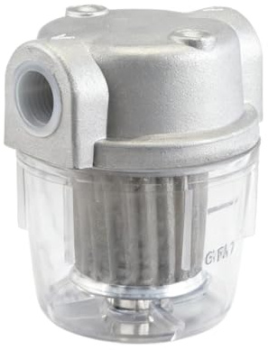 Alide Filtro carburante in linea per bruciatore diesel per protezione pompa olio Sistema completo di filtraggio della combustione (3/8 pollici)