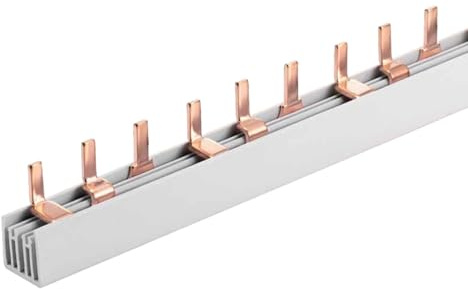 Peigne d'alimentation pour connexion tableau électrique, 3P 12 broches 210 mm, barre de collecteur pour interrupteurs magnéto-thermiques et différentiels, BusBar modulaire 63 A