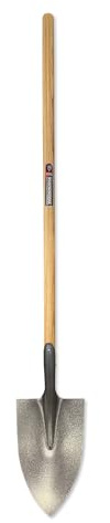 Spear & Jackson IRISHDS Irische Schaufel, Spaten aus Kohlenstoffstahl mit Eschenstiel, Spitzblatt für Grabarbeiten, Erdarbeiten & Landschaftsbau