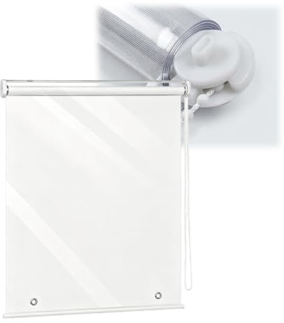 Vattentät Klar PVC-Rullgardin, Transparenta Rullgardiner för Utomhusbruk | Rivtålig HD Regntät Rullgardin 160 100 130 95 65 140 120 cm, Transparent Gardin för Trädgårdsgarage(W160cm x H200cm)