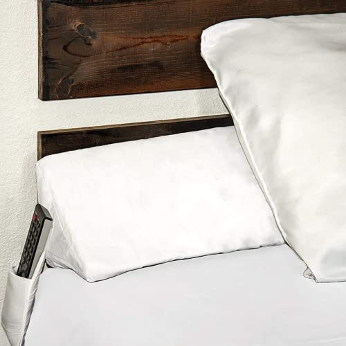 SnugStop Keilkissen für Bett-Kopfteil, Bettkeil, Matratzenkeil, Bettspaltfüller, Dreieckskissen, King, Queen und Doppelbett, Lückenfüller zwischen Kopfteil Matratze, verlieren Sie Nicht Ihr Kissen