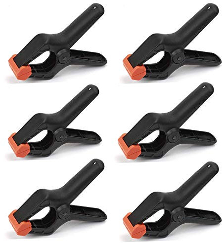 6X Federklammern Federzwingen Klemmzwingen für Hintergrund Leimzwingen Spring Clamps Camera Clip, Nylon-Kettenklemme, 4 Zoll