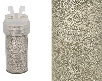 Creativery Glitzerpulver 0,26mm Dose 2,5x5,5cm mit Streudeckel Glitzerstaub Glitter Basteln Nailart Farbauswahl: Champagner 815