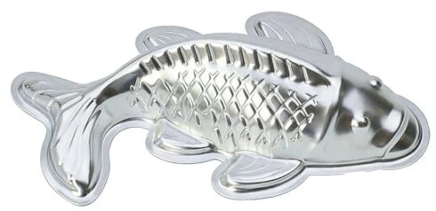 ZDYWY 10 Inch Fish Carp Aluminum 3D Baking Cake Mold Tin Cake Pan - Fish