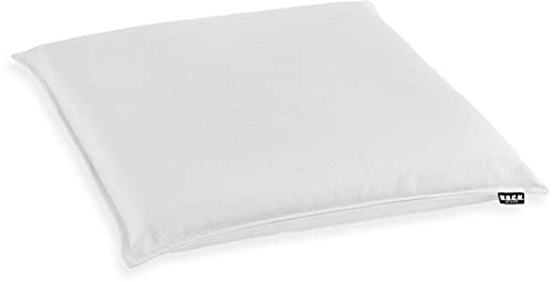 H.O.C.K. Caribe Outdoor Sitzkissen 45x45x6 cm – Wetterfestes Stuhlkissen mit UV-Schutz (Lichtechtheit 7) – Wasserabweisende Gartenstuhl-Auflage – Abnehmbarer Bezug & Waschbar (weiß)