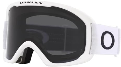 Oakley O-Frame 2.0 Pro M OO7125 Matte White w/Dark Grey Ski Goggles For Men For Women + Bundle Accessory Leash Kit, Microfiber Pouch