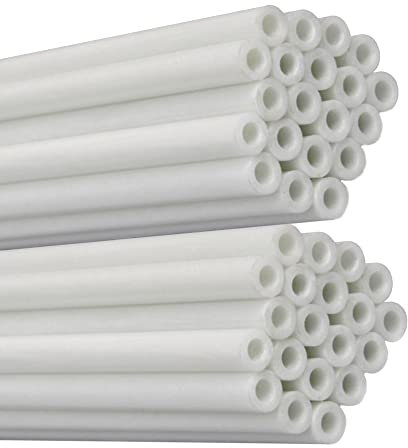 GOONSDS Tube en Fibre De Verre Blanc - Isolation Élastique en Fibre De Verre pour Multicoptor Faisant des Matériaux De Modèle 40 Pièces,Blanc,3mmx1.5mmx500mm