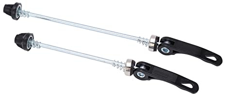 TEUOPIOE 1 Pair MTB Quick Release Skewers Bike QR, 150/190 Mm Road Mountain Bicycle Wheel Hub Front and Rear Clip Bolt Lever Axle Set(Black)