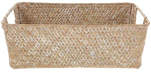 Zerodeko Panier Tressé en Osier Multifonction pour Pain et Fruits, Panier à Pain Rétro Résistant à L'usure, Rangement Pratique pour Bureau et Pique-niques