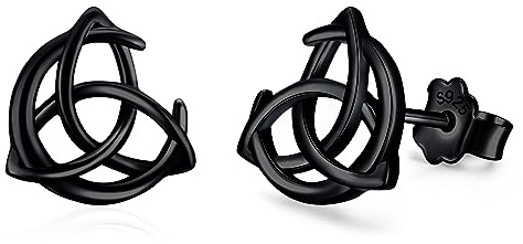 Ohrstecker Keltische 925 Sterling Silber Keltischer Schmuck Damen Keltische Mond Ohrringe Irische Geschenke für Mann Männer Frauen