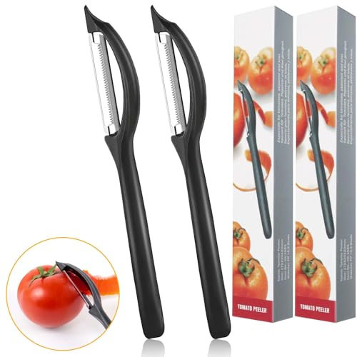 PROPOG Pelador Patatas, 2 Piezas Inoxidable Pelador Verduras Pela Patatas Pelapatatas Pela Pelador Tomates para Verduras y Frutas Pelador de Patatas