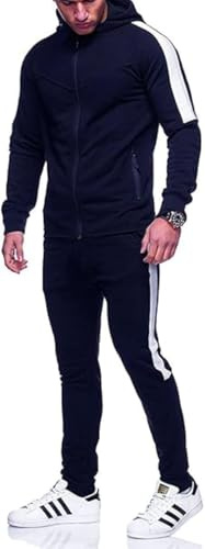 trending babz Unisex Kids Girls Boys Tracksuit Contrast Set Long Sleeve Fleece Zipper Hoodie Top Bottoms Jogging Joggers Gym School Size 7-13 Year