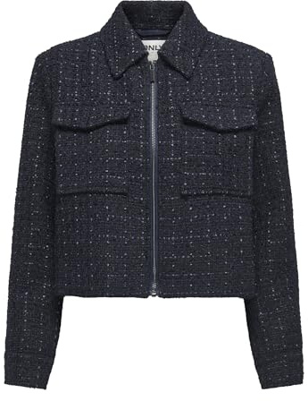 ONLY ONLSHONA L/S Boucle Shirt TLR, Blazer Blu Marine, XL